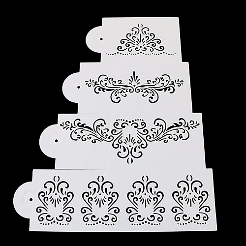 DIY Fancy Fondant Cake Surrounding Embossing Mold Hollow Cake Spraying Mold 4pcs
DIY Fancy Fondant Cake Surrounding Embossing Mold Hollow Cake Spraying Mold 4pcs