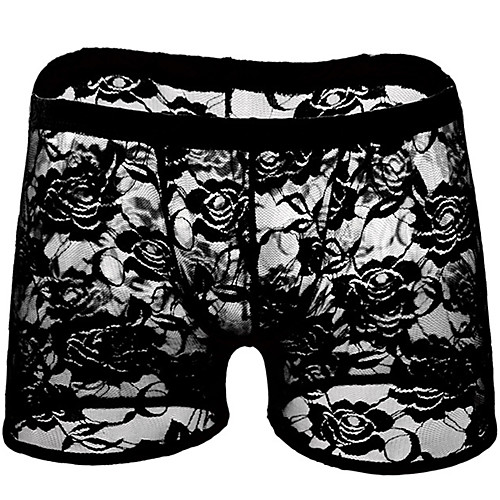 Men's 1 Piece Lace / Mesh Boxers Underwear - Normal Low Waist Light Blue White Black One-Size
Men's 1 Piece Lace / Mesh Boxers Underwear - Normal Low Waist Light Blue White Black One-Size