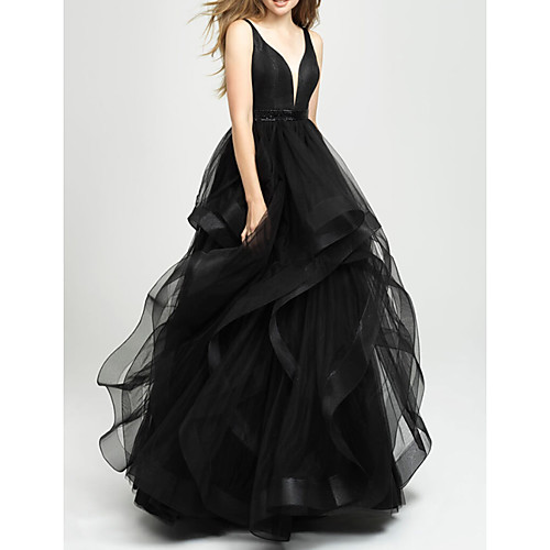 Ball Gown Elegant Engagement Prom Dress V Neck Sleeveless Asymmetrical Tulle with Tier 2021
Ball Gown Elegant Engagement Prom Dress V Neck Sleeveless Asymmetrical Tulle with Tier 2021
