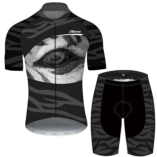 21Grams Men's Short Sleeve Cycling Jersey with Shorts Spandex BlackWhite Animal Bike UV Resistant Quick Dry Breathable Sports Eye Mountain Bike MTB Road Bike Cycling Clothing Apparel / Stretchy
21Grams Men's Short Sleeve Cycling Jersey with Shorts Spandex BlackWhite Animal Bike UV Resistant Quick Dry Breathable Sports Eye Mountain Bike MTB Road Bike Cycling Clothing Apparel / Stretchy