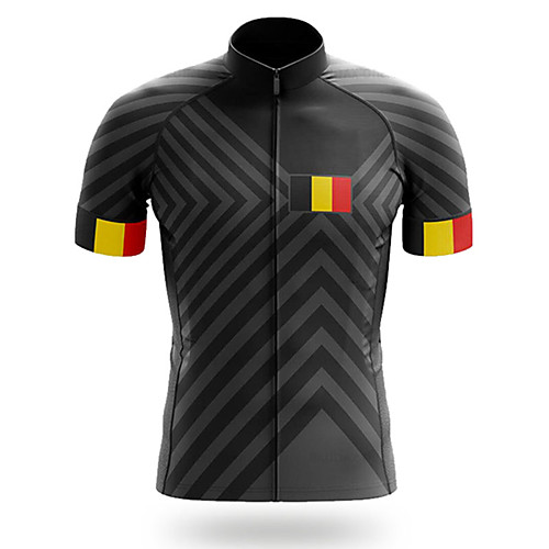 21Grams Men's Short Sleeve Cycling Jersey Black Belgium National Flag Bike Jersey Top Mountain Bike MTB Road Bike Cycling UV Resistant Quick Dry Breathable Sports Clothing Apparel / Stretchy
21Grams Men's Short Sleeve Cycling Jersey Black Belgium National Flag Bike Jersey Top Mountain Bike MTB Road Bike Cycling UV Resistant Quick Dry Breathable Sports Clothing Apparel / Stretchy