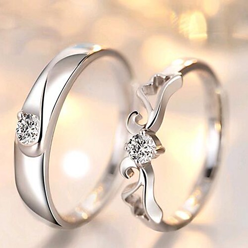 Couple's Couple Rings 2pcs Silver Imitation Diamond Alloy Sweet Wedding Engagement Jewelry
Couple's Couple Rings 2pcs Silver Imitation Diamond Alloy Sweet Wedding Engagement Jewelry