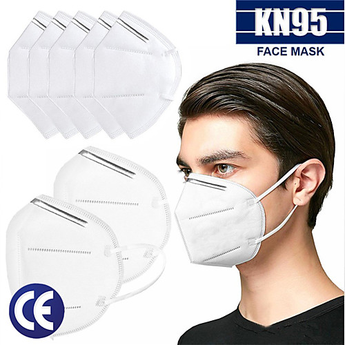 

20 pcs KN95 Face Mask Respirator Protection In Stock Melt Blown Fabric Filter White