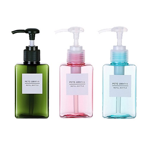 Travel Size 3PCs Pump Bottle Refillable 100ml Shampoo Body Soap Conditioner Empty Bottle
Travel Size 3PCs Pump Bottle Refillable 100ml Shampoo Body Soap Conditioner Empty Bottle