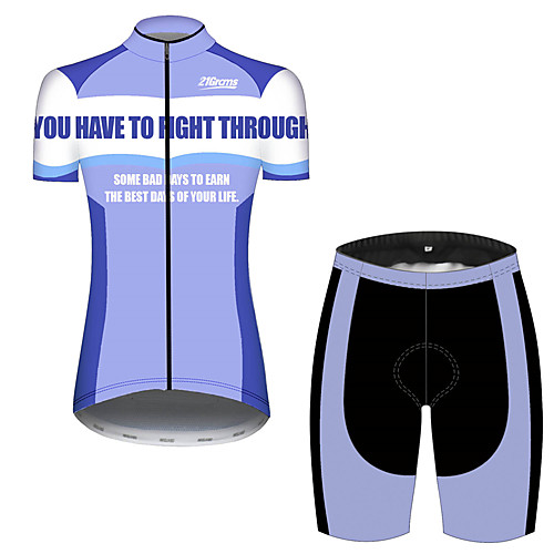 21Grams Women's Short Sleeve Cycling Jersey with Shorts Spandex Blue / White Patchwork Solid Color Novelty Bike Quick Dry Breathable Sports Patchwork Mountain Bike MTB Road Bike Cycling Clothing
21Grams Women's Short Sleeve Cycling Jersey with Shorts Spandex Blue / White Patchwork Solid Color Novelty Bike Quick Dry Breathable Sports Patchwork Mountain Bike MTB Road Bike Cycling Clothing