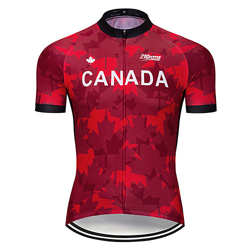 21Grams Men's Short Sleeve Cycling Jersey Spandex Polyester Wine Red Canada National Flag Bike Jersey Top Mountain Bike MTB Road Bike Cycling UV Resistant Breathable Quick Dry Sports Clothing Apparel
21Grams Men's Short Sleeve Cycling Jersey Spandex Polyester Wine Red Canada National Flag Bike Jersey Top Mountain Bike MTB Road Bike Cycling UV Resistant Breathable Quick Dry Sports Clothing Apparel