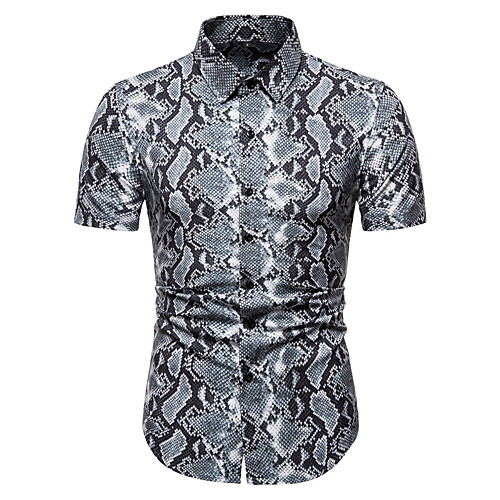 Men's Shirt Snake Print Print Short Sleeve Party Tops Rock Punk & Gothic Gray
Men's Shirt Snake Print Print Short Sleeve Party Tops Rock Punk & Gothic Gray