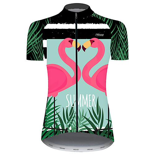 21Grams Women's Short Sleeve Cycling Jersey Black / Green Flamingo Floral Botanical Animal Bike Jersey Top Mountain Bike MTB Road Bike Cycling UV Resistant Breathable Quick Dry Sports Clothing Apparel
21Grams Women's Short Sleeve Cycling Jersey Black / Green Flamingo Floral Botanical Animal Bike Jersey Top Mountain Bike MTB Road Bike Cycling UV Resistant Breathable Quick Dry Sports Clothing Apparel