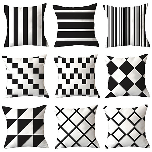 Set of 9 Polyester Pillow Cover, Geometric Geometic Simple Classic Square Traditional Classic Throw Pillow
Set of 9 Polyester Pillow Cover, Geometric Geometic Simple Classic Square Traditional Classic Throw Pillow