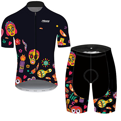 21Grams Men's Short Sleeve Cycling Jersey with Shorts Spandex Polyester Black / Yellow Skull Floral Botanical Bike Clothing Suit UV Resistant Breathable Quick Dry Sweat-wicking Sports Skull Mountain
21Grams Men's Short Sleeve Cycling Jersey with Shorts Spandex Polyester Black / Yellow Skull Floral Botanical Bike Clothing Suit UV Resistant Breathable Quick Dry Sweat-wicking Sports Skull Mountain