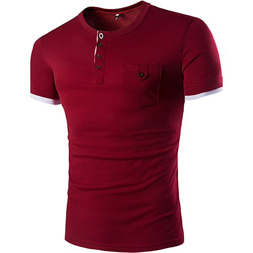 Men's Solid Colored T-shirt Daily Round Neck Wine / Navy Blue / Gray / Short Sleeve
Men's Solid Colored T-shirt Daily Round Neck Wine / Navy Blue / Gray / Short Sleeve