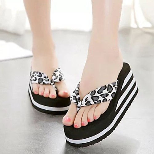Women's Slippers & Flip-Flops Summer Wedge Heel Open Toe Daily Canvas White / Brown / Black
Women's Slippers & Flip-Flops Summer Wedge Heel Open Toe Daily Canvas White / Brown / Black