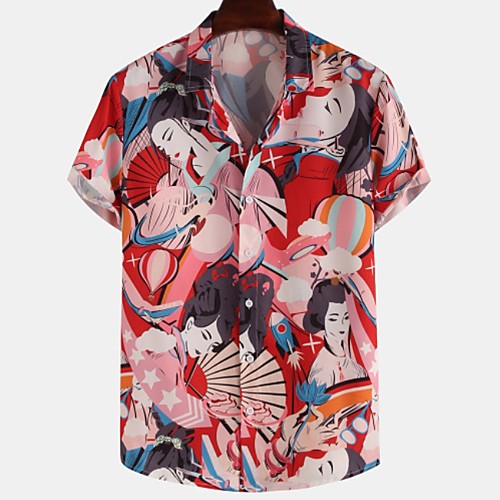 Men's Floral Shirt - Cotton Tropical Hawaiian Holiday Beach Button Down Collar Red / Short Sleeve
Men's Floral Shirt - Cotton Tropical Hawaiian Holiday Beach Button Down Collar Red / Short Sleeve