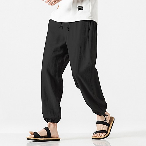 Men's Sporty Chinoiserie Loose Chinos Pants - Solid Colored Drawstring Comfort Cotton Black Navy Blue US32 / UK32 / EU40 / US34 / UK34 / EU42
Men's Sporty Chinoiserie Loose Chinos Pants - Solid Colored Drawstring Comfort Cotton Black Navy Blue US32 / UK32 / EU40 / US34 / UK34 / EU42
