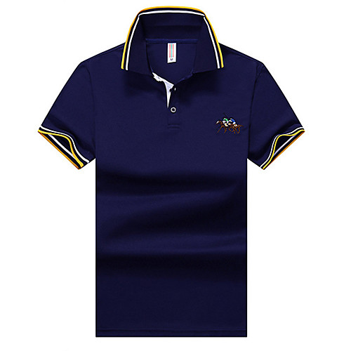 Men's Plus Size Solid Colored Portrait Horse Embroidered Slim Polo Business Basic Daily Work Shirt Collar White / Yellow / Navy Blue / Short Sleeve
Men's Plus Size Solid Colored Portrait Horse Embroidered Slim Polo Business Basic Daily Work Shirt Collar White / Yellow / Navy Blue / Short Sleeve