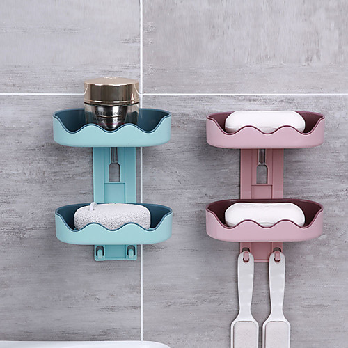 Soap Dishes Box Wall Zeep Houder Shower Soap Tray Holder for Bathroom Double layer Storage Basket Soap rack Shelf Kitchen Tools
Soap Dishes Box Wall Zeep Houder Shower Soap Tray Holder for Bathroom Double layer Storage Basket Soap rack Shelf Kitchen Tools