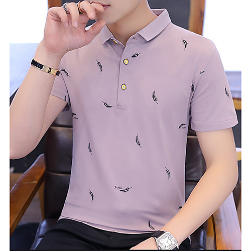 Men's Graphic Print Polo Business Basic Daily Work White / Black / Purple / Blushing Pink
Men's Graphic Print Polo Business Basic Daily Work White / Black / Purple / Blushing Pink