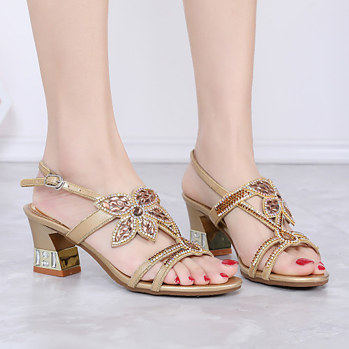Women's Sandals 2020 Heel Sandals Summer Pumps Open Toe Casual Sweet Daily Party & Evening Rhinestone / Crystal / Sparkling Glitter Floral PU Black / Purple / Gold
Women's Sandals 2020 Heel Sandals Summer Pumps Open Toe Casual Sweet Daily Party & Evening Rhinestone / Crystal / Sparkling Glitter Floral PU Black / Purple / Gold