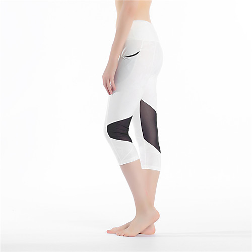 Women's High Waist Yoga Pants Pocket Patchwork Fashion White Black Purple Red Army Green Mesh Running Fitness Gym Workout 3/4 Tights Sport Activewear Quick Dry Butt Lift Tummy Control High Elasticity
Women's High Waist Yoga Pants Pocket Patchwork Fashion White Black Purple Red Army Green Mesh Running Fitness Gym Workout 3/4 Tights Sport Activewear Quick Dry Butt Lift Tummy Control High Elasticity