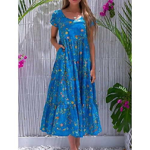 Women's Shift Dress - Short Sleeves Geometric Summer Casual Mumu 2020 Blue Purple S M L XL XXL XXXL
Women's Shift Dress - Short Sleeves Geometric Summer Casual Mumu 2020 Blue Purple S M L XL XXL XXXL