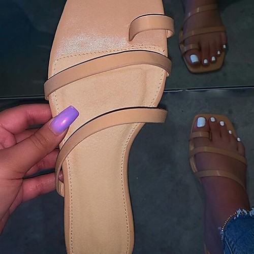 Women's Slippers & Flip-Flops Summer Flat Heel Open Toe Daily PU Black / Brown
Women's Slippers & Flip-Flops Summer Flat Heel Open Toe Daily PU Black / Brown