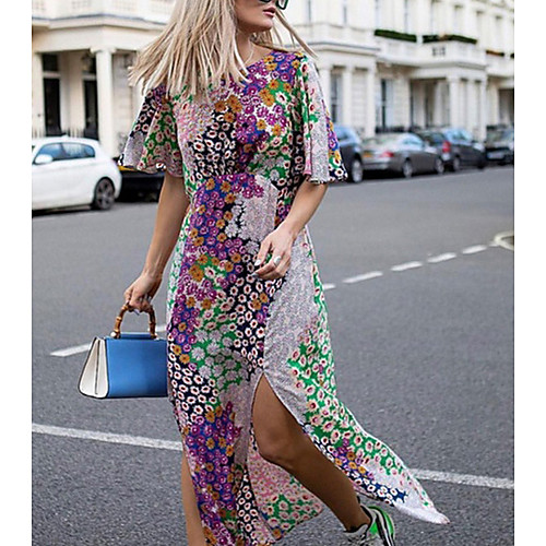 Women's Maxi Shirt Dress - Sleeveless Print Summer V Neck Elegant Slim 2020 Purple S M L XL
Women's Maxi Shirt Dress - Sleeveless Print Summer V Neck Elegant Slim 2020 Purple S M L XL