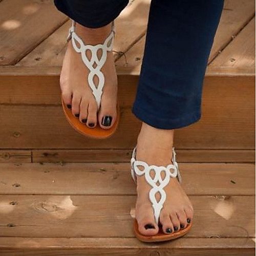 Women's Sandals Summer Flat Heel Open Toe Daily PU Dark Brown / White / Black
Women's Sandals Summer Flat Heel Open Toe Daily PU Dark Brown / White / Black