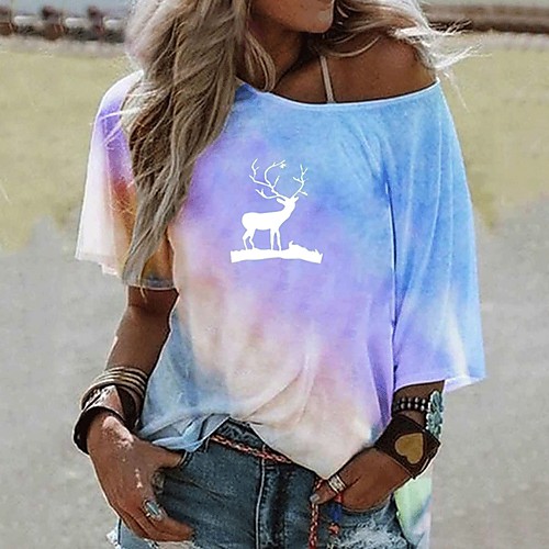 Women's T-shirt Tie Dye Animal Tops Round Neck Daily Summer Purple Yellow Blushing Pink S M L XL 2XL 3XL
Women's T-shirt Tie Dye Animal Tops Round Neck Daily Summer Purple Yellow Blushing Pink S M L XL 2XL 3XL