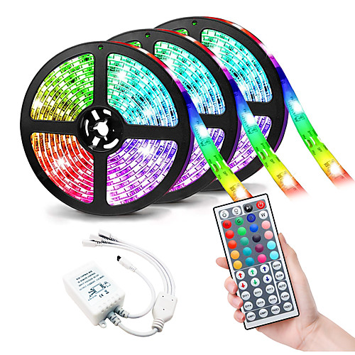 

Light Sets LED Light Strips RGB Tiktok Lights 900 LEDs 3528 SMD 8mm Remote Control / RC / Cuttable / Dimmable / Linkable / Suitable for Vehicles / Color-Changing / IP44