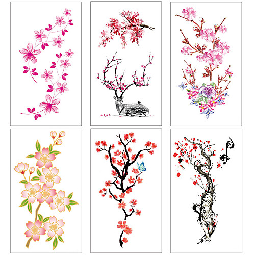 6 pcs Temporary Tattoos Water Resistant / Waterproof / Mini Style / Safety Face / Body / Hand Water-Transfer Sticker Body Painting Colors
6 pcs Temporary Tattoos Water Resistant / Waterproof / Mini Style / Safety Face / Body / Hand Water-Transfer Sticker Body Painting Colors