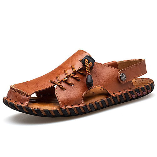Men's Summer Classic / British Daily Outdoor Sandals Walking Shoes Leather Breathable Wear Proof Light Brown / Dark Brown / Black
Men's Summer Classic / British Daily Outdoor Sandals Walking Shoes Leather Breathable Wear Proof Light Brown / Dark Brown / Black