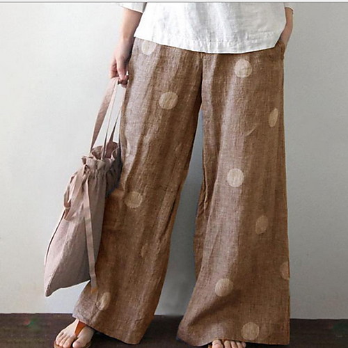 Women's Basic Loose Wide Leg Pants - Polka Dot Wine Khaki Light Blue S / M / L
Women's Basic Loose Wide Leg Pants - Polka Dot Wine Khaki Light Blue S / M / L