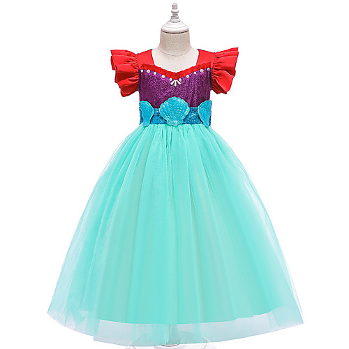 The Little Mermaid Princess Dress Flower Girl Dress Girls' Movie Cosplay A-Line Slip Blue Dress Children's Day Masquerade Satin / Tulle Sequin
The Little Mermaid Princess Dress Flower Girl Dress Girls' Movie Cosplay A-Line Slip Blue Dress Children's Day Masquerade Satin / Tulle Sequin