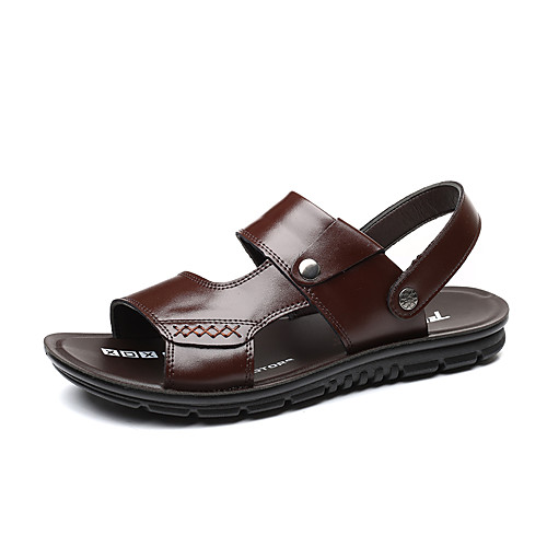 Men's Summer Classic / Casual Daily Outdoor Sandals Cowhide Non-slipping Wear Proof Black / Brown
Men's Summer Classic / Casual Daily Outdoor Sandals Cowhide Non-slipping Wear Proof Black / Brown