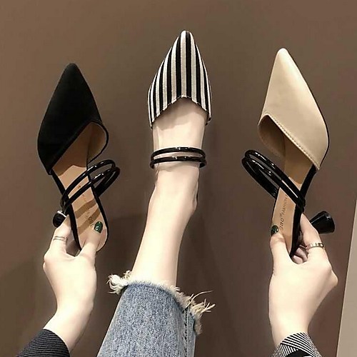Women's Sandals Summer Stiletto Heel Pointed Toe Daily PU Black / White / Black / Beige
Women's Sandals Summer Stiletto Heel Pointed Toe Daily PU Black / White / Black / Beige