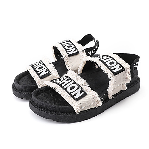 Women's Sandals Flat Sandal Summer Flat Heel Open Toe Casual Daily Outdoor Slogan Canvas White / Black
Women's Sandals Flat Sandal Summer Flat Heel Open Toe Casual Daily Outdoor Slogan Canvas White / Black
