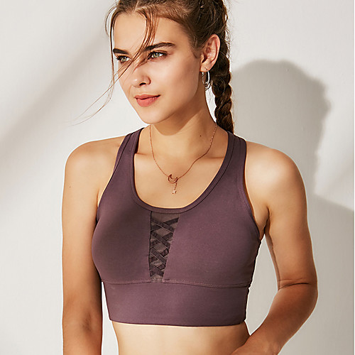 Women's Sports Bra Medium Support Racerback Removable Pad Fashion Black Purple Gray Elastane Yoga Running Fitness Bra Top Sport Activewear Breathable Comfort Quick Dry Freedom Stretchy
Women's Sports Bra Medium Support Racerback Removable Pad Fashion Black Purple Gray Elastane Yoga Running Fitness Bra Top Sport Activewear Breathable Comfort Quick Dry Freedom Stretchy