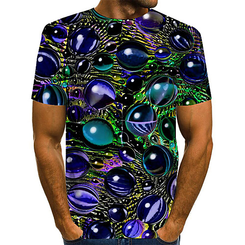 Men's Plus Size Geometric 3D Print T-shirt Street chic Exaggerated Daily Going out Round Neck Rainbow / Short Sleeve
Men's Plus Size Geometric 3D Print T-shirt Street chic Exaggerated Daily Going out Round Neck Rainbow / Short Sleeve