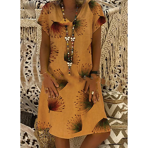Women's A-Line Dress Knee Length Dress - Short Sleeves Print Summer V Neck Casual Mumu 2020 Fuchsia Orange Royal Blue Gray S M L XL XXL XXXL
Women's A-Line Dress Knee Length Dress - Short Sleeves Print Summer V Neck Casual Mumu 2020 Fuchsia Orange Royal Blue Gray S M L XL XXL XXXL