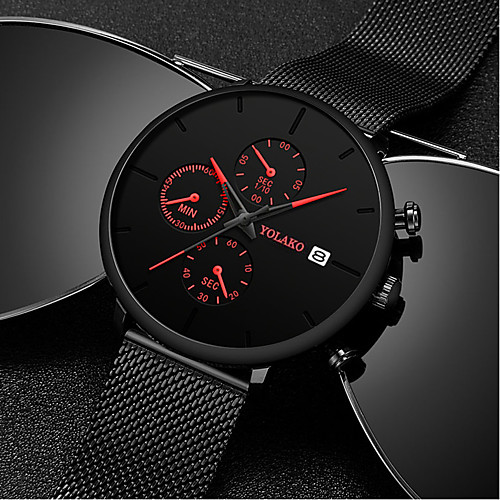 Men's Steel Band Watches Quartz Modern Style Stylish Stainless Steel Black / Silver Calendar / date / day Cool Large Dial Analog Casual Minimalist - Black Blue Red One Year Battery Life
Men's Steel Band Watches Quartz Modern Style Stylish Stainless Steel Black / Silver Calendar / date / day Cool Large Dial Analog Casual Minimalist - Black Blue Red One Year Battery Life