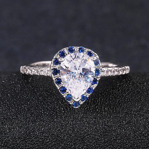 Women's Ring Belle Ring AAA Cubic Zirconia 1pc Blue Copper Silver-Plated Irregular Statement Luxury Party Evening Gift Jewelry Geometrical Wearable
Women's Ring Belle Ring AAA Cubic Zirconia 1pc Blue Copper Silver-Plated Irregular Statement Luxury Party Evening Gift Jewelry Geometrical Wearable