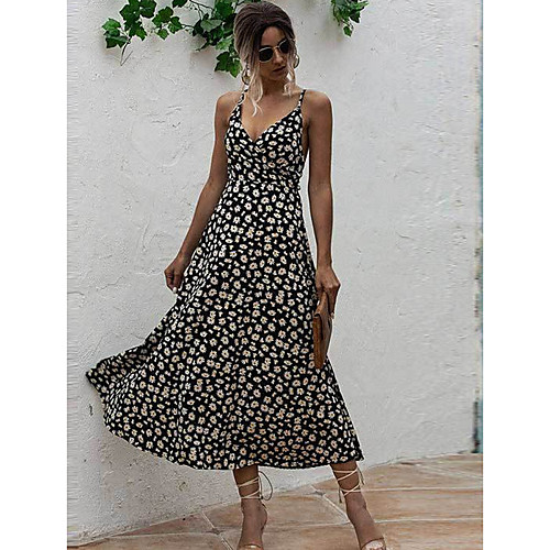 Women's A-Line Dress Midi Dress - Sleeveless Floral Summer Casual Mumu 2020 Black Purple Green S M L XL
Women's A-Line Dress Midi Dress - Sleeveless Floral Summer Casual Mumu 2020 Black Purple Green S M L XL