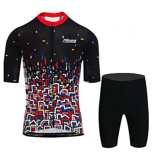 21Grams Men's Short Sleeve Cycling Jersey with Shorts Black / Red Polka Dot 3D Bike Clothing Suit UV Resistant Breathable 3D Pad Quick Dry Reflective Strips Sports Polka Dot Mountain Bike MTB Road
21Grams Men's Short Sleeve Cycling Jersey with Shorts Black / Red Polka Dot 3D Bike Clothing Suit UV Resistant Breathable 3D Pad Quick Dry Reflective Strips Sports Polka Dot Mountain Bike MTB Road