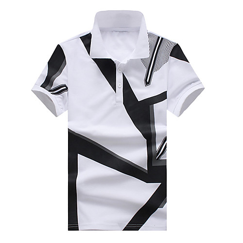 Men's Polo Color Block Print Short Sleeve Daily Tops Basic Elegant White Black
Men's Polo Color Block Print Short Sleeve Daily Tops Basic Elegant White Black