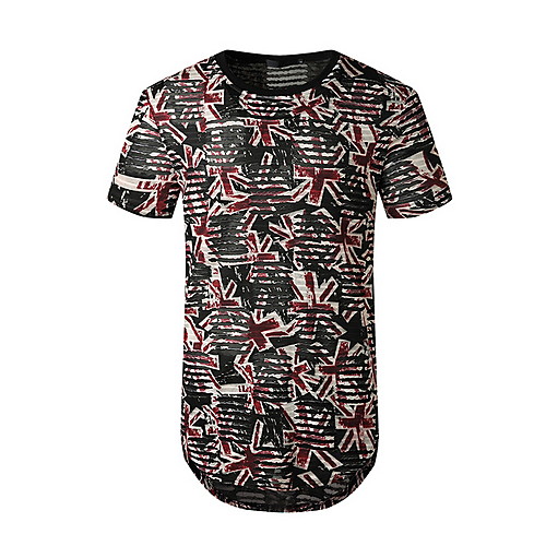 Men's Geometric Print T-shirt Basic Daily Round Neck Wine / Navy Blue / Short Sleeve
Men's Geometric Print T-shirt Basic Daily Round Neck Wine / Navy Blue / Short Sleeve