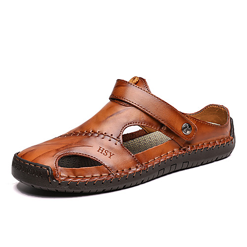 Men's Summer Daily Clogs & Mules Walking Shoes PU Breathable Wear Proof Light Brown / Dark Brown / Black
Men's Summer Daily Clogs & Mules Walking Shoes PU Breathable Wear Proof Light Brown / Dark Brown / Black
