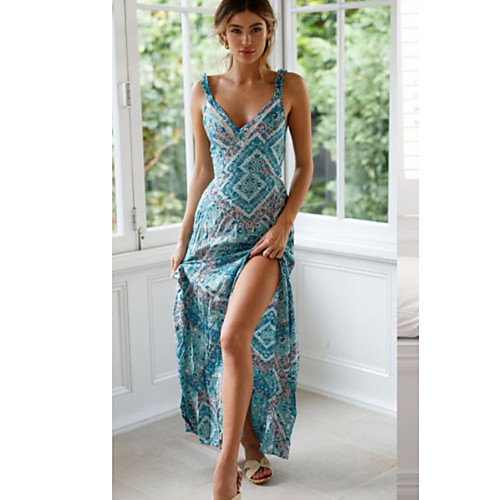 Women's Strap Dress Maxi long Dress - Sleeveless Print Summer Casual Chinoiserie 2020 Light Blue S M L XL
Women's Strap Dress Maxi long Dress - Sleeveless Print Summer Casual Chinoiserie 2020 Light Blue S M L XL