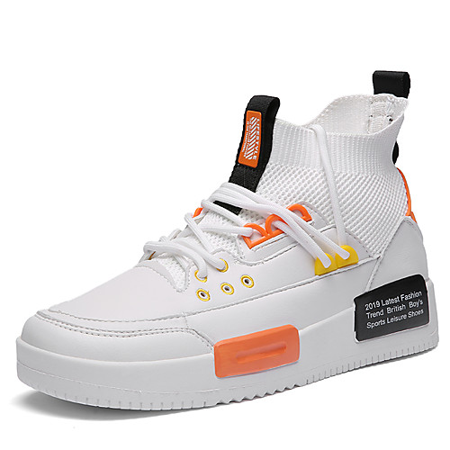 Men's Spring & Summer / Fall & Winter Sporty / Casual Daily Outdoor Sneakers Running Shoes / Walking Shoes PU / Tissage Volant Breathable Wear Proof White / Black / Beige Color Block Slogan
Men's Spring & Summer / Fall & Winter Sporty / Casual Daily Outdoor Sneakers Running Shoes / Walking Shoes PU / Tissage Volant Breathable Wear Proof White / Black / Beige Color Block Slogan