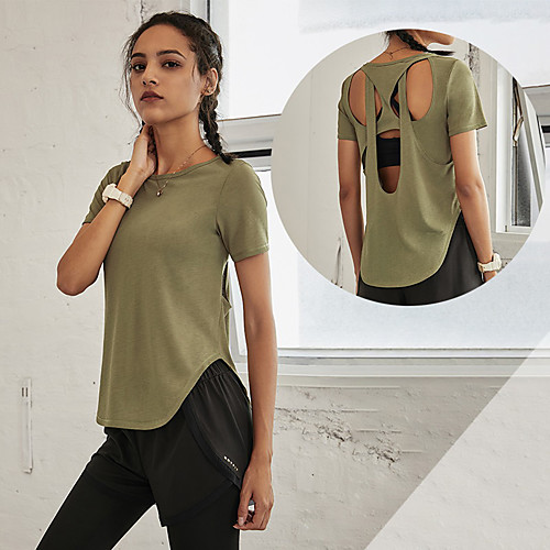 Women's Yoga Top Cut Out Solid Color Black Pink Green Fitness Gym Workout Running Tee Tshirt Short Sleeve Sport Activewear Quick Dry Breathable Comfortable Stretchy
Women's Yoga Top Cut Out Solid Color Black Pink Green Fitness Gym Workout Running Tee Tshirt Short Sleeve Sport Activewear Quick Dry Breathable Comfortable Stretchy