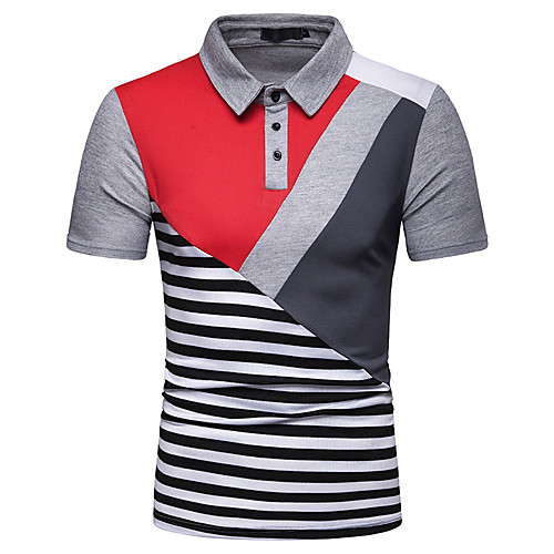 Men's Polo Check Color Block Patchwork Print Short Sleeve Holiday Tops Basic Chinoiserie White Black Gray
Men's Polo Check Color Block Patchwork Print Short Sleeve Holiday Tops Basic Chinoiserie White Black Gray